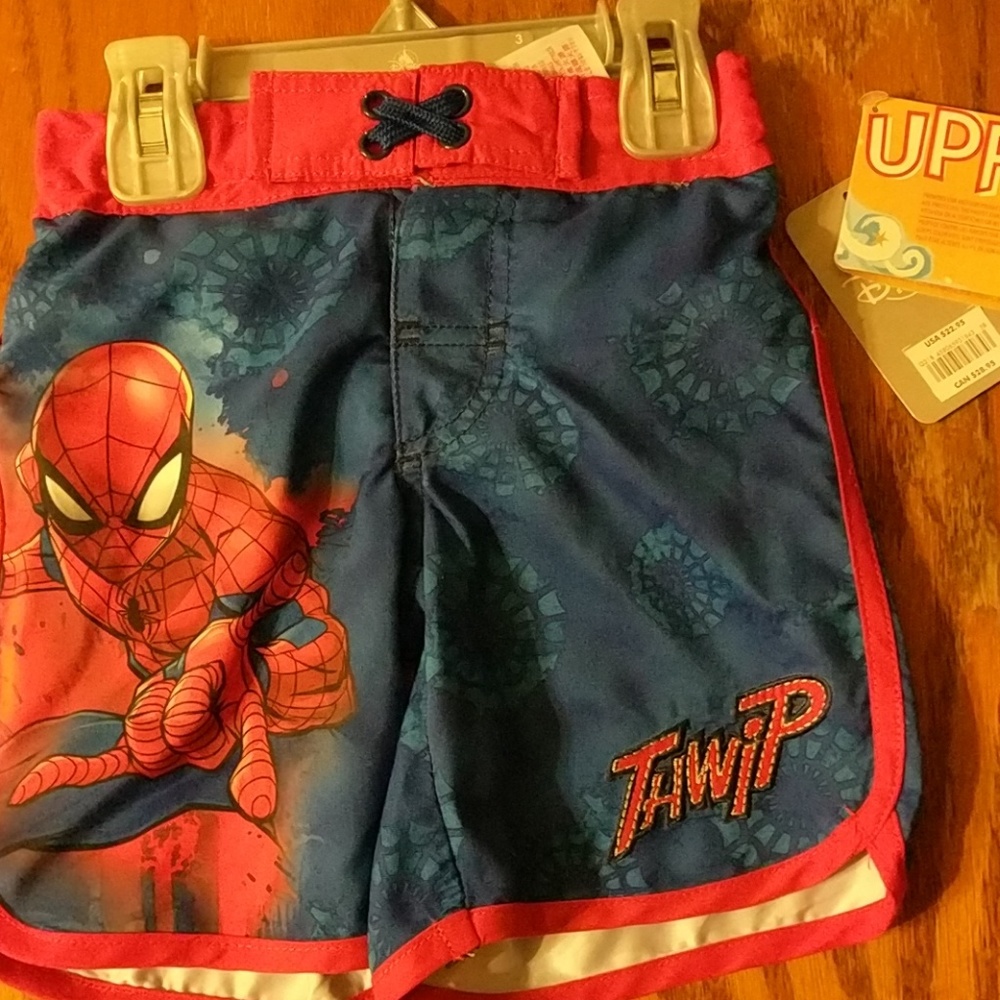 Spiderman swim trunks